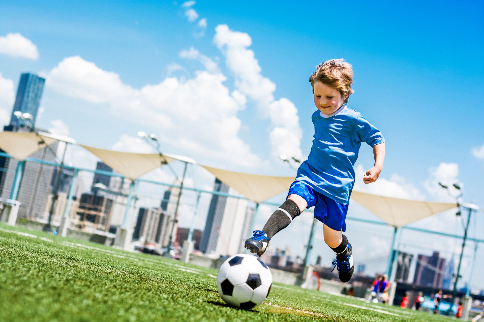 Little soccer player